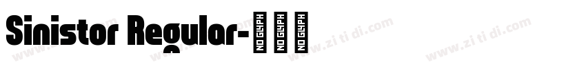 Sinistor Regular字体转换